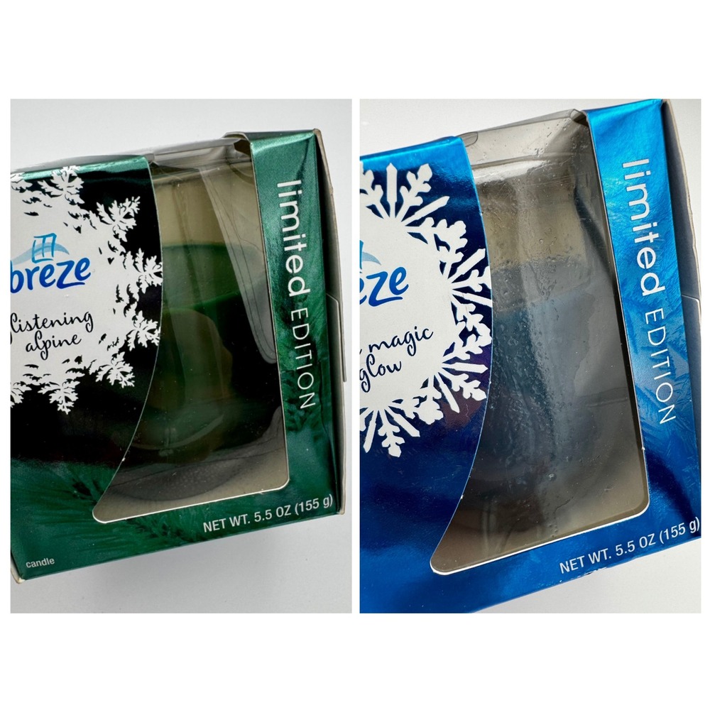 Febreze Limited Edition Winter Candle Bundle 5.5oz - Rare Discontinued Scent Duo